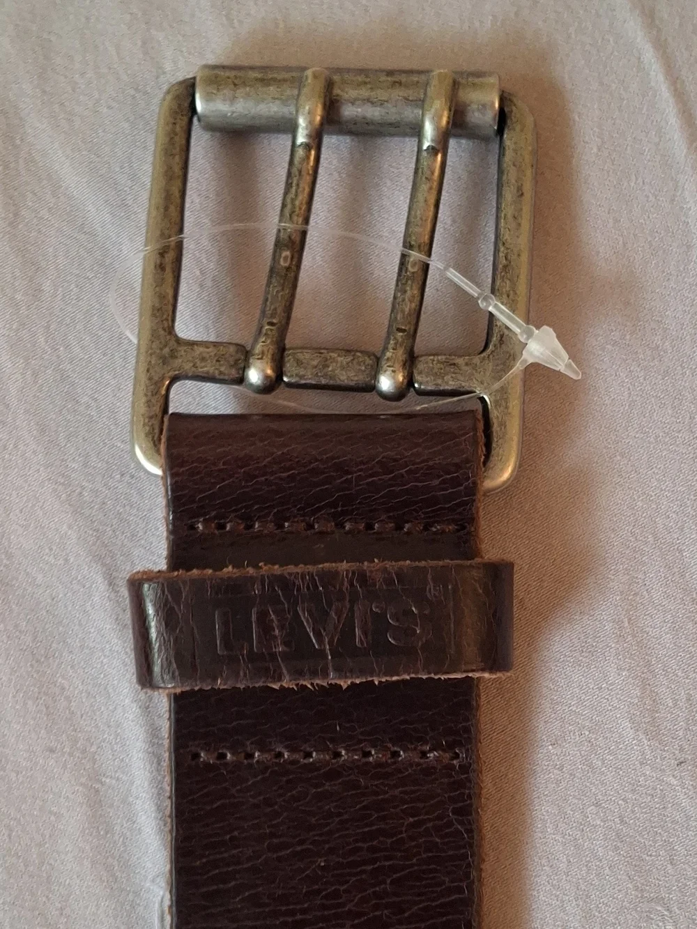 Rare Levi's Adjustable Double Prong Leather Belt Pre-Production Sample 41818-28
